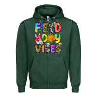 Sports Green field day vibes Zipper Hoodie - RanaPortraitStore