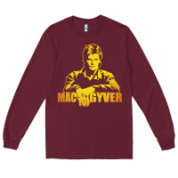 Burgundy macgyver actor movie Long Sleeve Tee - artisFamous