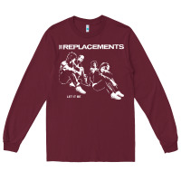 Burgundy let it be the replacements Long Sleeve Tee - artisFamous
