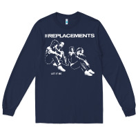 Navy let it be the replacements Long Sleeve Tee - artisFamous