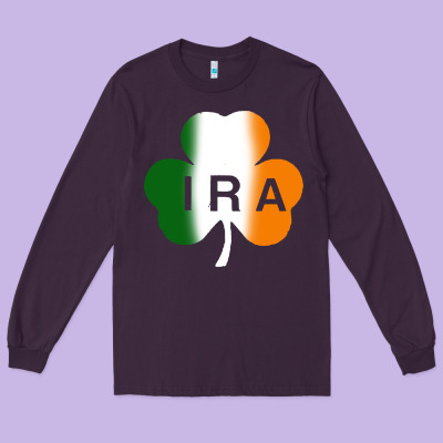Ira Irish Lucky Shamrock Long Sleeve Tee Designed By Artisfamous