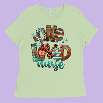 One Loved Nurse Ladies Tee Designed By Fadigitalartstudio
