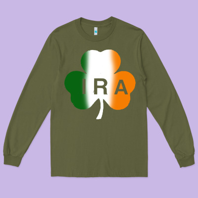 Ira Irish Lucky Shamrock Long Sleeve Tee Designed By Artisfamous