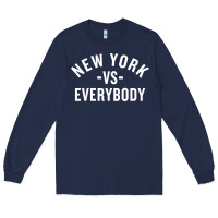 Navy new york vs everybody Long Sleeve Tee - artisFamous