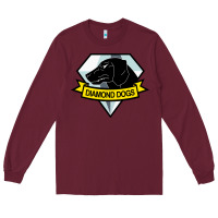Burgundy diamond dogs classic Long Sleeve Tee - artisFamous