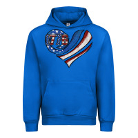 Cobalt american flag heart Urban Hoodie - Jasminsmagicworld