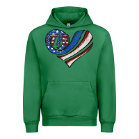 Emerald american flag heart Urban Hoodie - Jasminsmagicworld