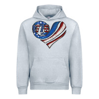 Heather Grey american flag heart Urban Hoodie - Jasminsmagicworld