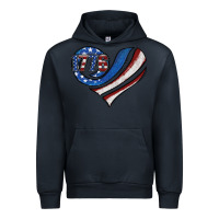 Navy american flag heart Urban Hoodie - Jasminsmagicworld