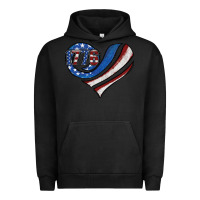 Pigment Black american flag heart Urban Hoodie - Jasminsmagicworld