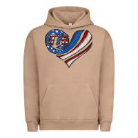 Pigment Burro american flag heart Urban Hoodie - Jasminsmagicworld