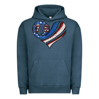 Pigment Midnight Navy american flag heart Urban Hoodie - Jasminsmagicworld
