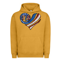 Pigment Peanut Butter american flag heart Urban Hoodie - Jasminsmagicworld