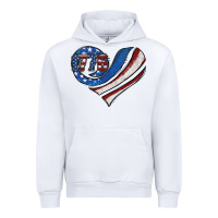 White american flag heart Urban Hoodie - Jasminsmagicworld