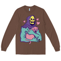 Chestnut skeletor's hug cat Long Sleeve Tee - artisFamous