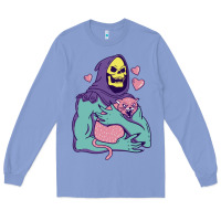 Colony Blue skeletor's hug cat Long Sleeve Tee - artisFamous