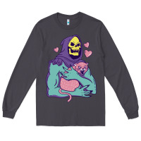 Smoke skeletor's hug cat Long Sleeve Tee - artisFamous