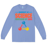 Colony Blue UNIVERSITY OF SCIENCE PROFESSOR OF LOGIC Long Sleeve Tee - artisFamous