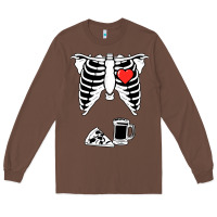 Chestnut dad skeleton halloween beer pizza Long Sleeve Tee - artisFamous