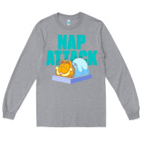 Heather Grey nap attack Long Sleeve Tee - artisFamous