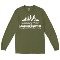 Raising Men Lawn Care Long Sleeve Tee | Teevron
