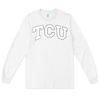 White tcu Long Sleeve Tee - artisFamous