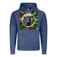 Vintage Denim christmas black angus cow Vintage Hoodie - LillyAllenDesigns