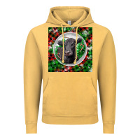 Vintage Mustard christmas black angus cow Vintage Hoodie - LillyAllenDesigns