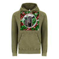 Vintage Olive christmas black angus cow Vintage Hoodie - LillyAllenDesigns