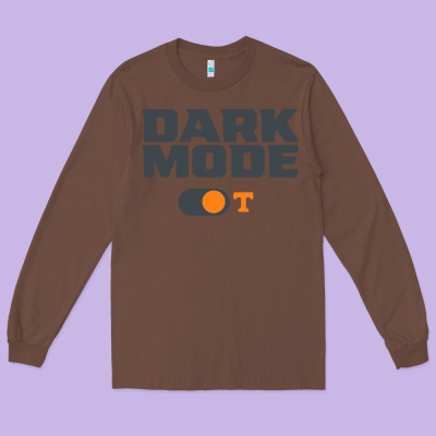 Tennessee Football Dark Mode Long Sleeve Tee Designed By Artisfamous