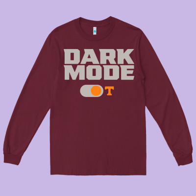Tennessee Football Dark Mode Long Sleeve Tee Designed By Artisfamous