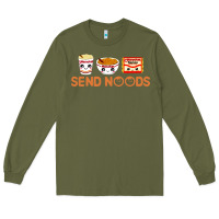 Army Green send noods Long Sleeve Tee - artisFamous