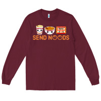 Burgundy send noods Long Sleeve Tee - artisFamous