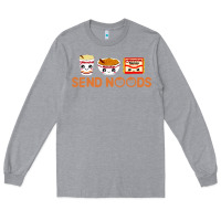 Heather Grey send noods Long Sleeve Tee - artisFamous