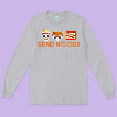 Send Noods Long Sleeve Tee Designed By Artisfamous