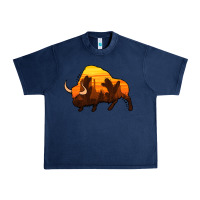 Navy western bison Urban Heavy Tee - Jasminsmagicworld