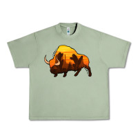 Oil Green western bison Urban Heavy Tee - Jasminsmagicworld