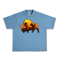 Pebble Blue western bison Urban Heavy Tee - Jasminsmagicworld
