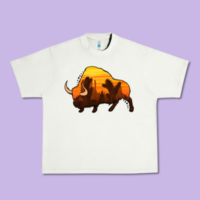 Western Bison Urban Heavy Tee Designed By Jasminsmagicworld