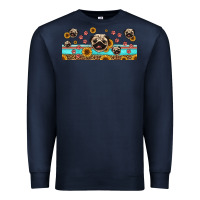 Navy western pug dogs Premium Sweatshirt - Jasminsmagicworld