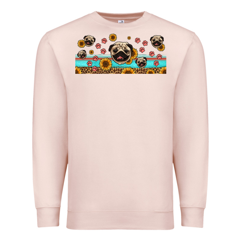 Western Pug Dogs Premium Sweatshirt by Jasminsmagicworld | Teevron