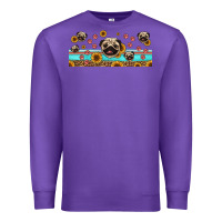 Purple western pug dogs Premium Sweatshirt - Jasminsmagicworld