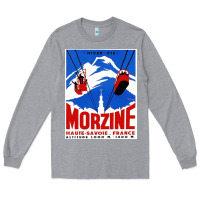 Heather Grey Savoie France Blue Long Sleeve Tee - artisFamous