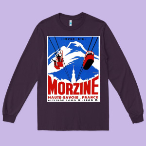 Savoie France Blue Long Sleeve Tee Designed By Artisfamous