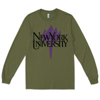Army Green New York University Long Sleeve Tee - artisFamous