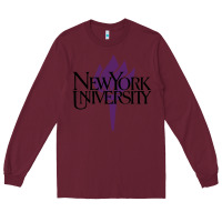 Burgundy New York University Long Sleeve Tee - artisFamous