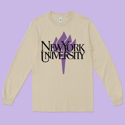 New York University Long Sleeve Tee Designed By Artisfamous