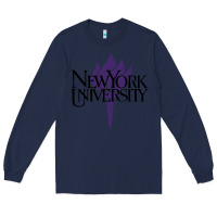 Navy New York University Long Sleeve Tee - artisFamous