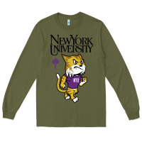 Army Green New York University Long Sleeve Tee - artisFamous