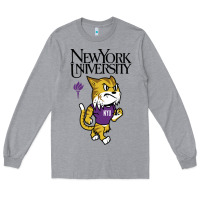 Heather Grey New York University Long Sleeve Tee - artisFamous